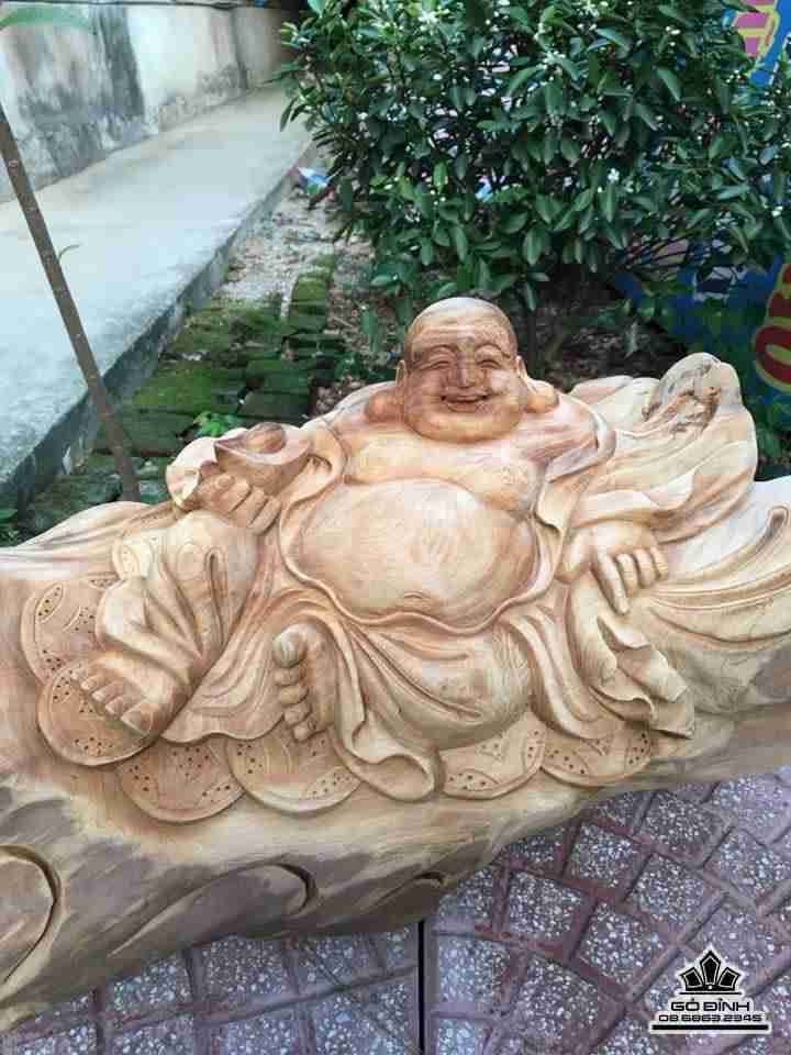 Phật di lặc gỗ ngọc am 33x65x30 1