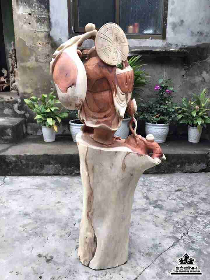 Phật di lặc gỗ hương  1m18x50x42  3