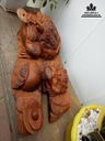 Cóc phú quý gỗ hương 52x24x29 3