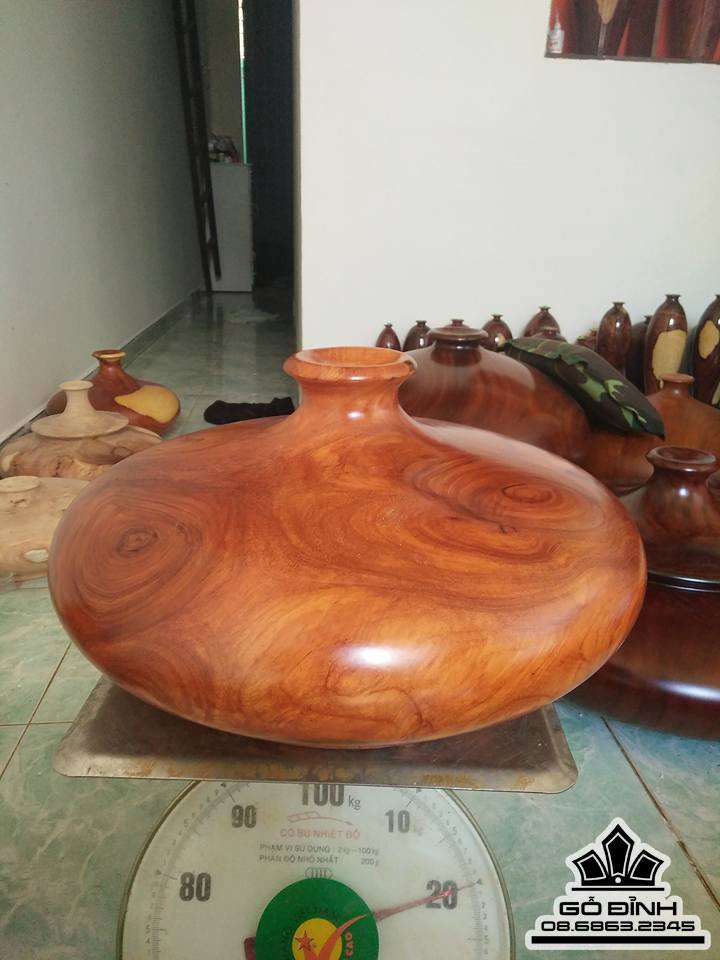 Chum phú quý gỗ gõ đỏ đường kính  45 cao 22 1