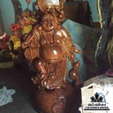 Phật di lặc và tam phúc gỗ hương 1m56x80x55 2