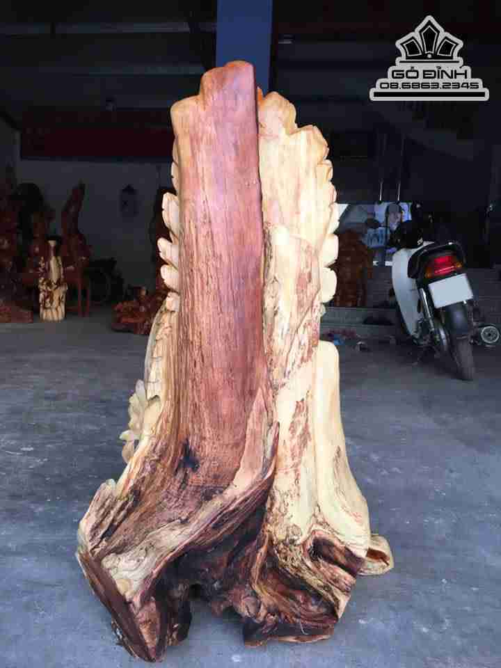 Phu thê viên mãn gỗ hương 80x60x40 5