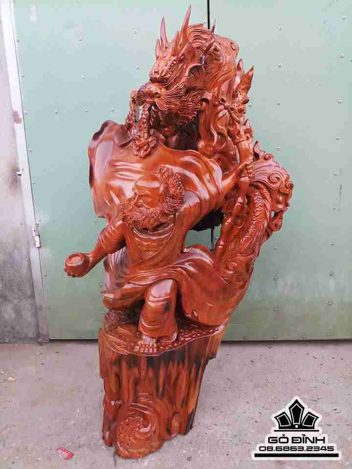 Đạt ma hàn long gỗ hương 1m08x62x55 2