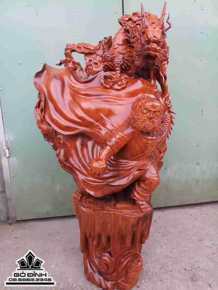 Đạt ma hàn long gỗ hương 1m08x62x55 3