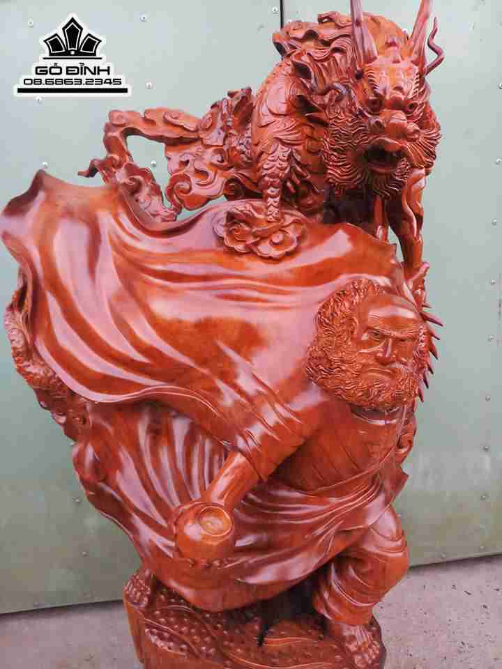 Đạt ma hàn long gỗ hương 1m08x62x55 4