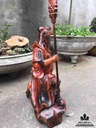 Quan công gỗ trắc đỏ 43x32x20 1