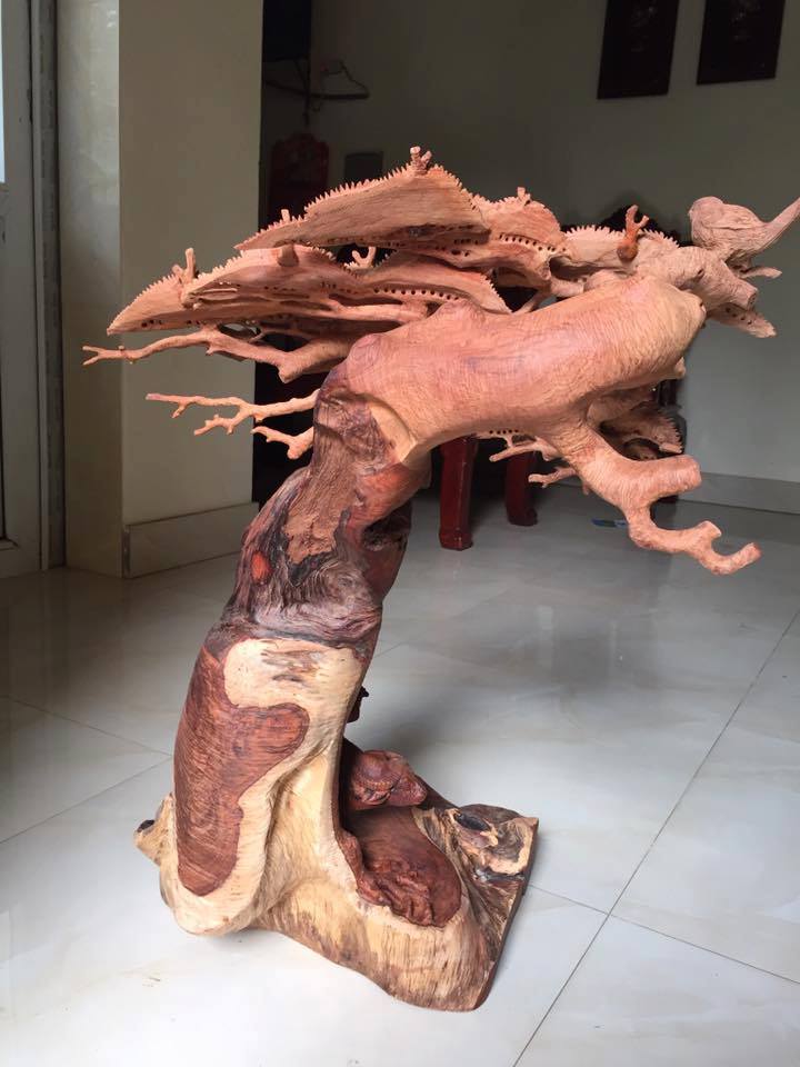 Tiểu đồng chăn trâu gỗ hương 78x56x35 3