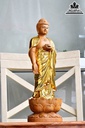 Phật a di đà gỗ bách xanh mạ vàng 40x12.6x11 1