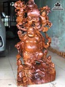 Tượng Phật Di Lặc Ngũ Phúc gỗ hương  cao 100 rộng 55 sâu 35 (cm)