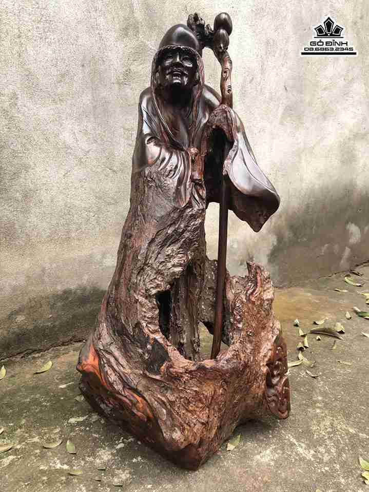 Tượng Trường My gỗ trắc  cao 75 rộng 42 dày 29 (cm)