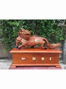 Tượng Kì Lân gỗ hương  cao 42 (cả kỉ) rộng 52 sâu 18 (cm)