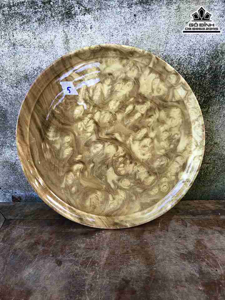 Đĩa Gỗ Nu Nghiến  Đường Kính 28.5 Sâu 3.5 (cm)