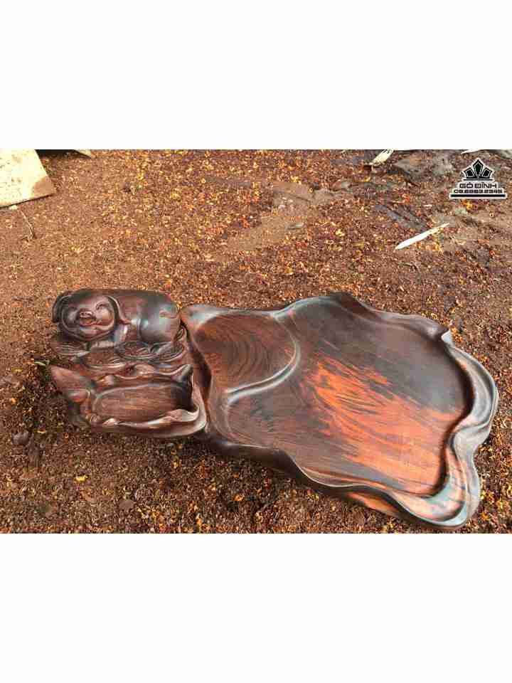 Khay trà gỗ trắc  cao 13 rộng 28 dài 46 (cm)