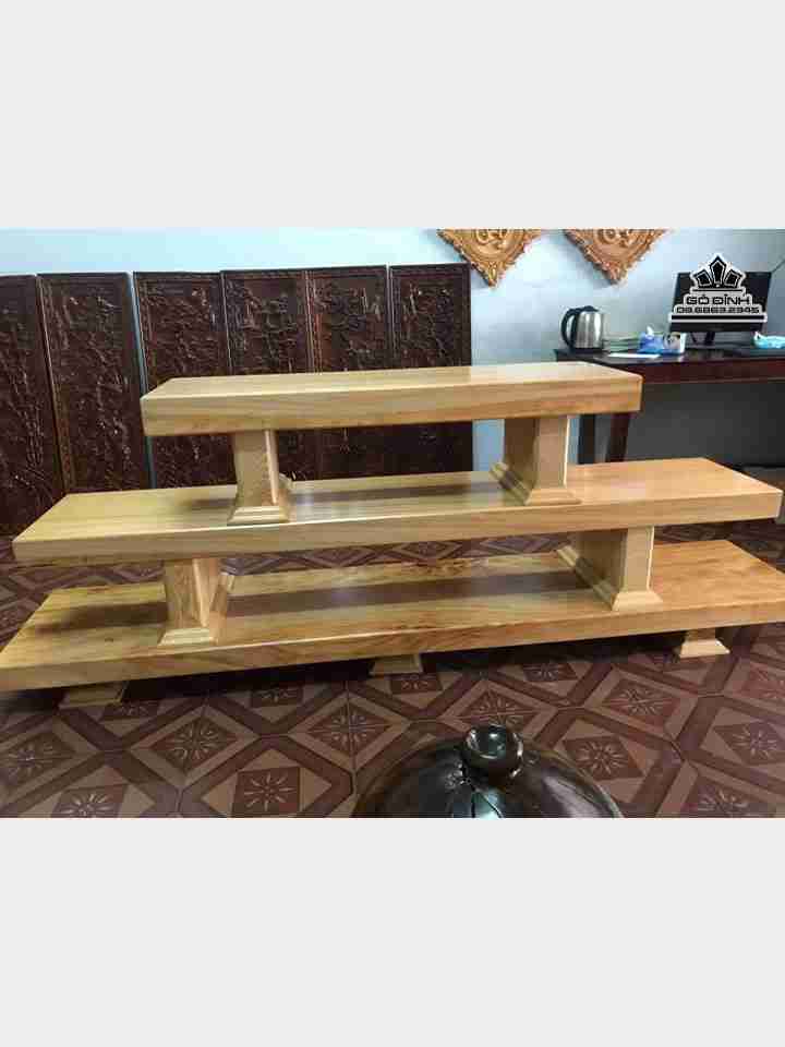 Kệ tivi 3 tầng gỗ pơ mu 1