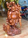 Phật di lặc ngũ phúc gỗ hương  cao 84 rộng 50 dày 33 (cm)