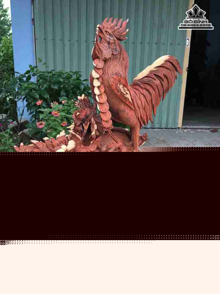 Gia đình gà gỗ hương  cao 106 rộng 85 dày 47 (cm)