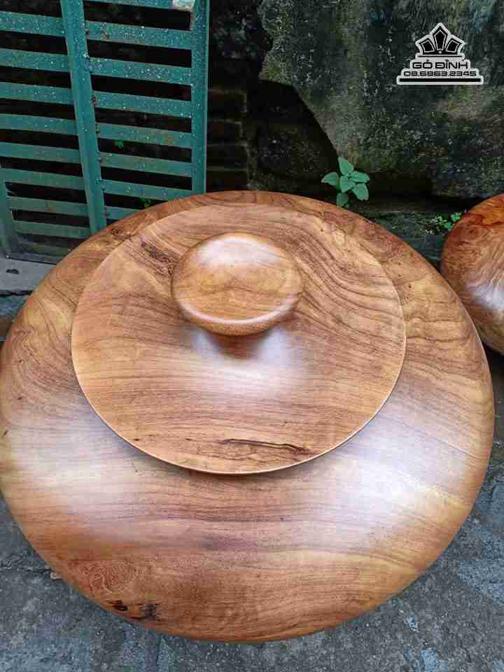Chum phú quý gỗ gõ đỏ (cate)  đường kính 55 cao 24 (cm)