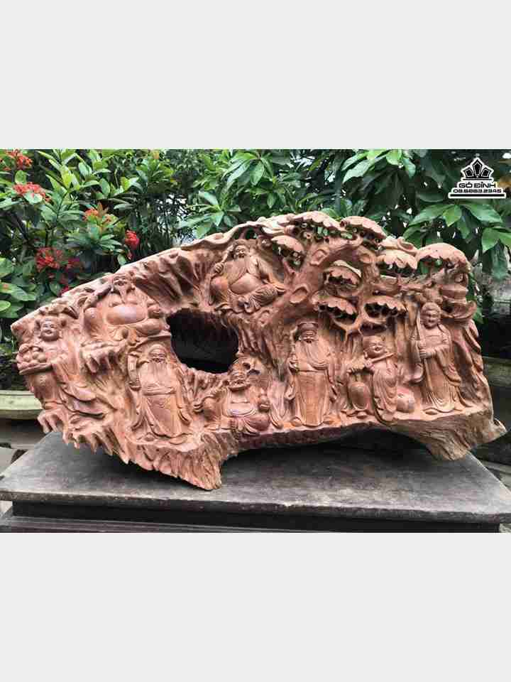 Bát tiên gỗ hương  dài 96 cao 54 dày 38 (cm)