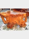 Đôn nguyên khối gỗ gõ đỏ (cate)  cao 43 mặt 59-57 (cm)