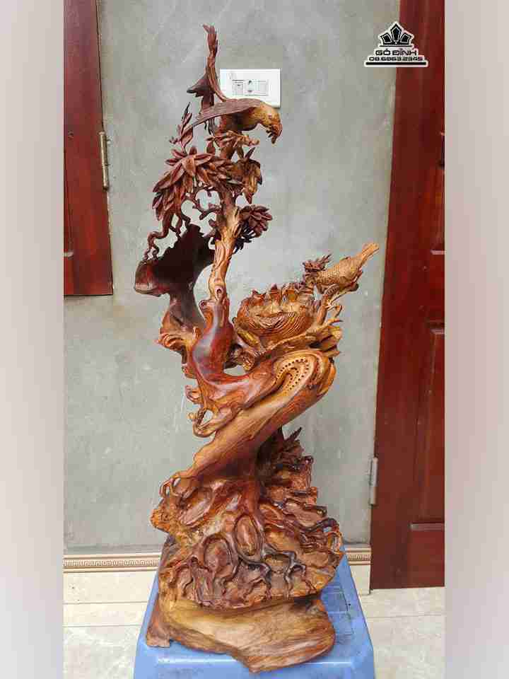 Gia đình nhà chim gỗ hương  cao 70 rộng 30 sâu 30 (cm)