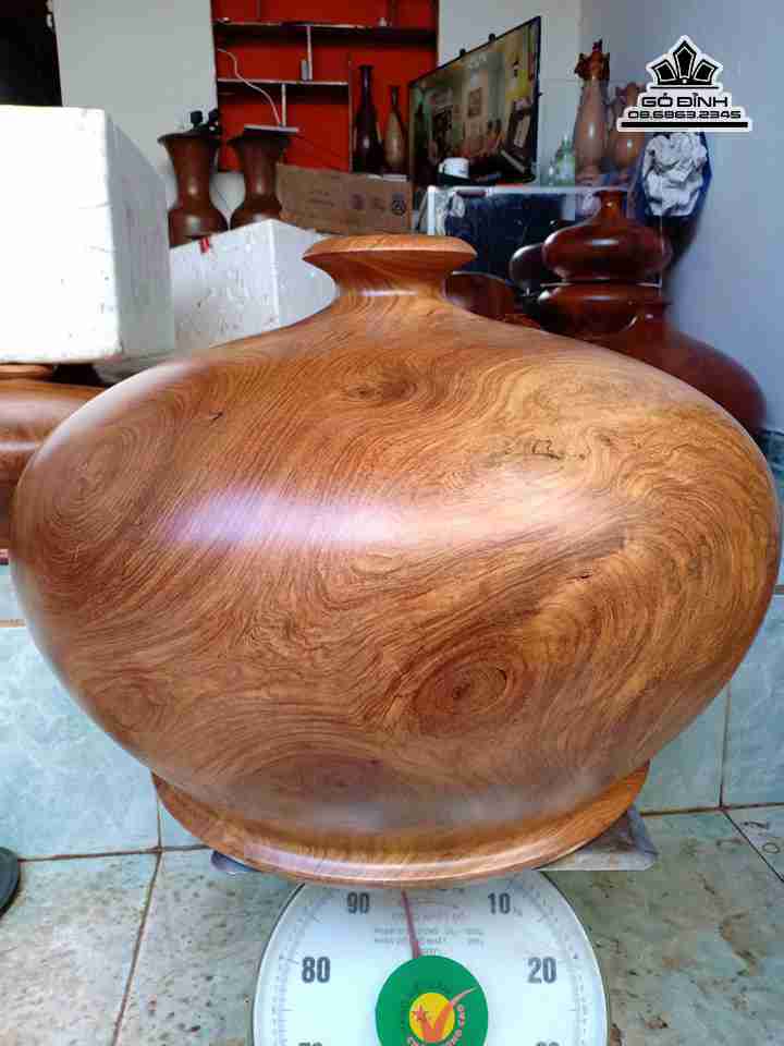 Chum phú quý gỗ gõ đỏ (cate)  đường kính 63 cao 45 (cm)