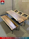  Bộ Bàn Ghế Gỗ Me Tây Nguyên Khối  Dài 180 Rộng 60 Cao 75 (cm)