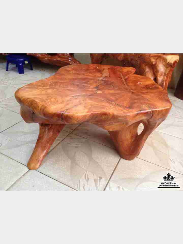 Bàn trà Nhật gỗ gõ đỏ (cate)   cao 31 mặt 72 đên 55 (cm)