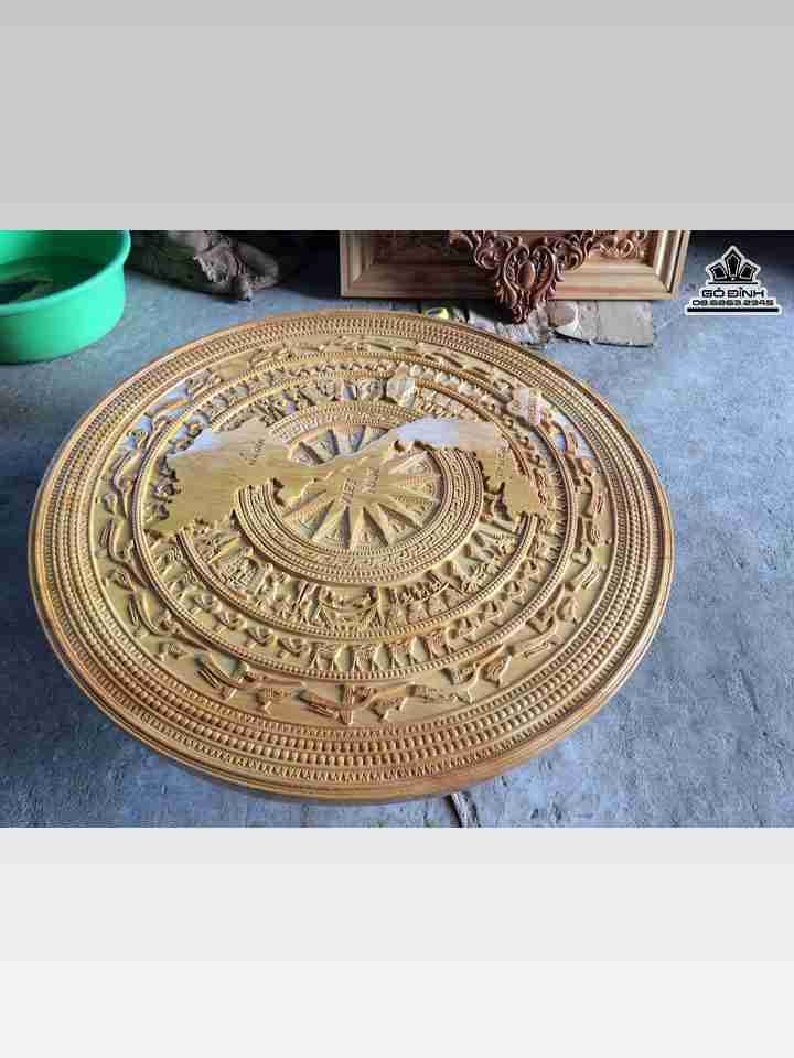 Mặt trống đồng gỗ pơ mu  đường kính 1m dày 4,5 cm