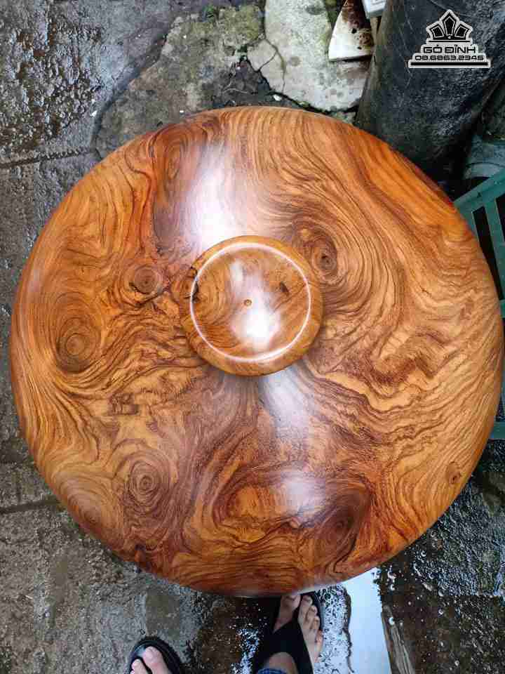 Chum phú quý gỗ gõ đỏ (cate)  đường kính 62 cao 31 (cm)