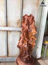 Phật bà đứng đài sen gỗ hương  cao 80 rộng 30 dày 20 (cm)