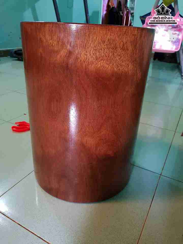 Đôn gỗ lim mặt gỗ pò ma  cao 47 đường kính 35.5 (cm)