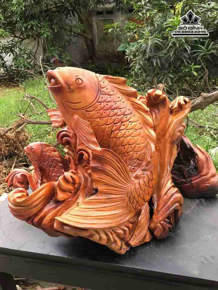 Cá mẫu tử gỗ hương  cao 41 rộng 60 dày 60 (cm)