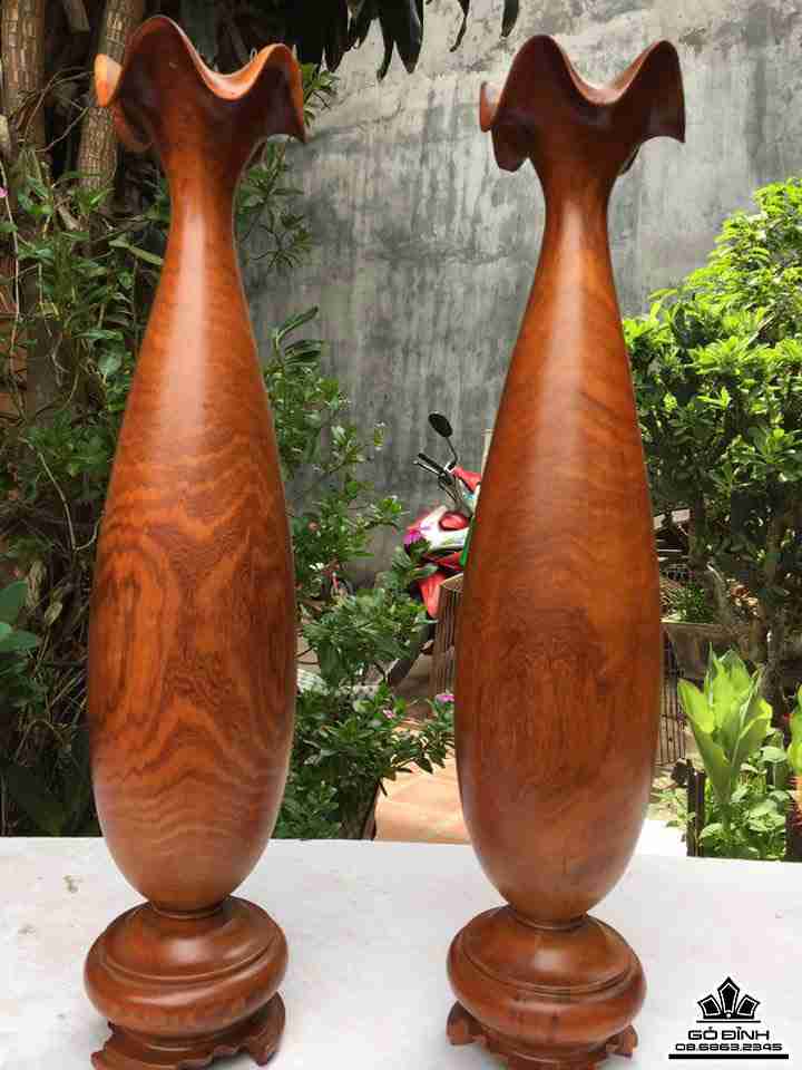Cặp tỳ bà gỗ hương  cao 60 đường kính 12,5 (cm)