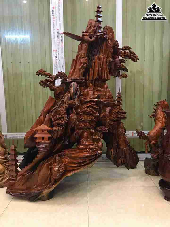 Bát tiên gỗ hương  cao 175 rộng 140 dày 90 (cm)