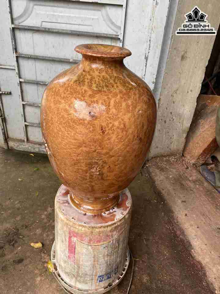Bình Phú Quý Gỗ Nu Kháo  Cao 48 Đường Kính 31 (cm)