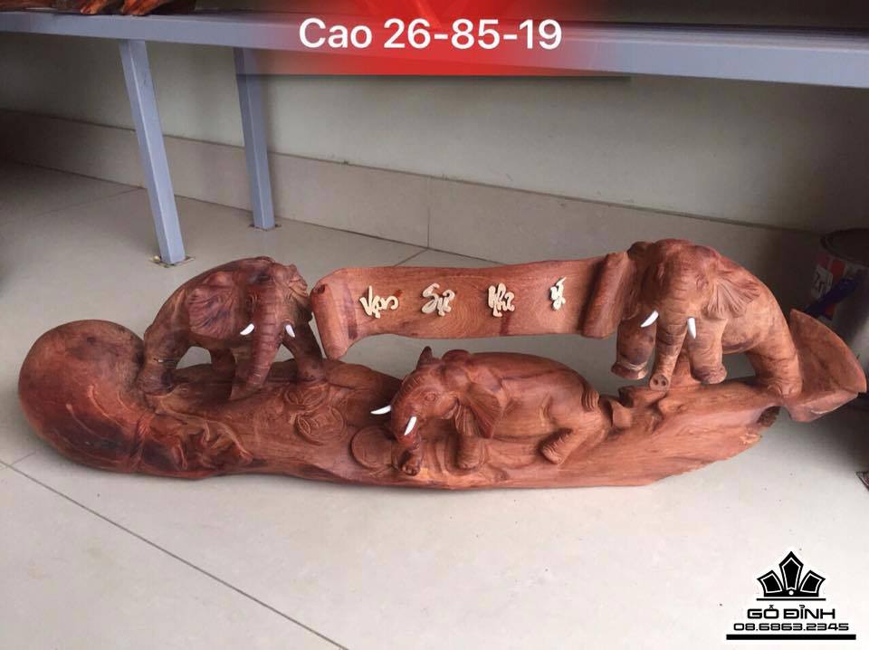 Cầu voi gỗ hương  26x85x19