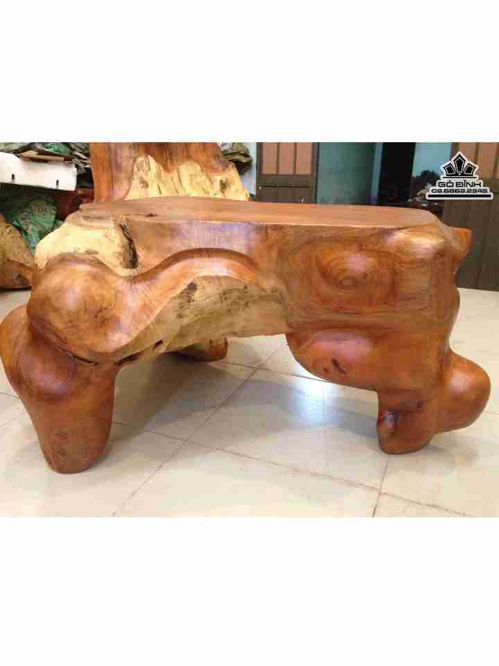 Bàn Trà Gốc Cây Gỗ Nu Xá Xị ( Gù Hương )  Cao 47 Ngang 98 Sâu 84 Mặt 80-55 (cm)