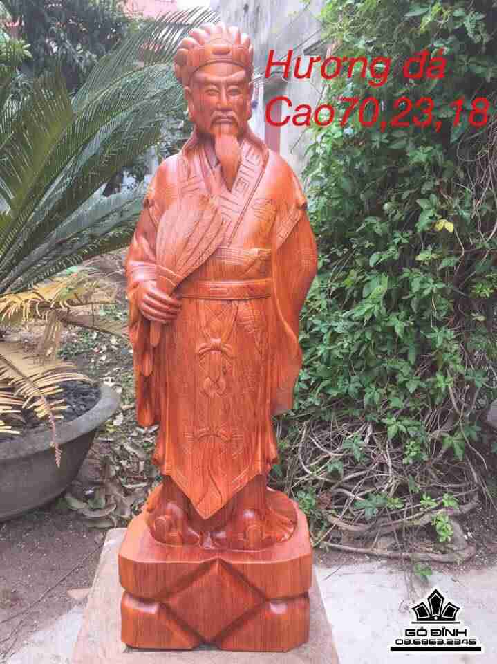 Gia cát lượng gỗ hương  70x23x18