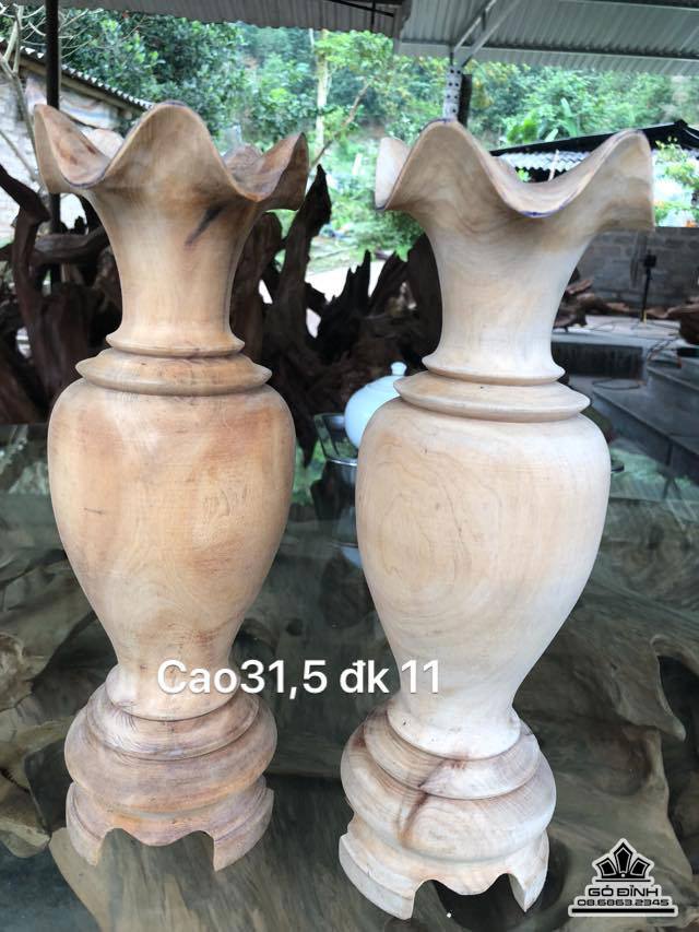 Lục bình gỗ ngọc am thơm 31.5x11