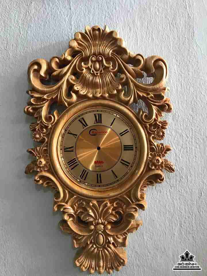 Đồng hồ gỗ pơ mu   40x60x4