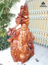 Tượng Phật Di Lặc Ngũ Phúc Gỗ Hương  Cao 130 Ngang 70 Sâu 50 (cm)