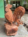 Tượng Gà Trống Gỗ Hương  Cao 66 Ngang 40 Sâu 33 (cm)