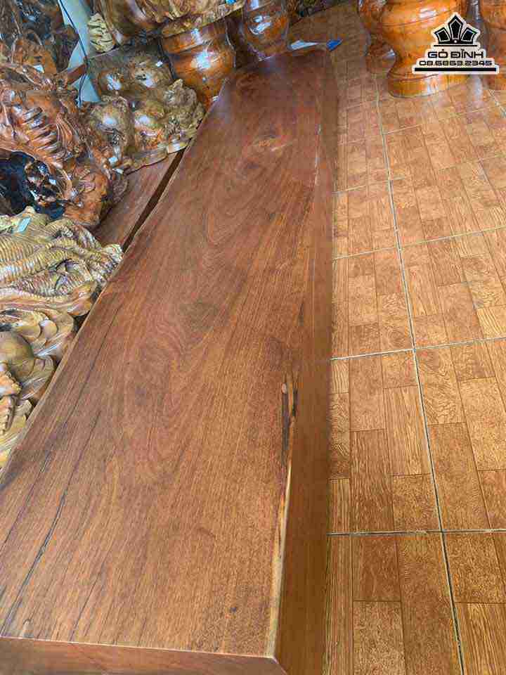 Mặt Bàn Gỗ Căm Xe  Dài 250 Rộng 49,5 Dày 19,5 (cm)
