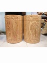 Cặp Đôn Trụ Gỗ Pơ Mu  Cao 45 Đường Kính 31 (cm)