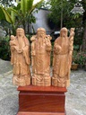 Tượng Tam Đa Phúc Lộc Thọ Gỗ Ngọc Am  Cao 56 Ngang 20 Sâu 16 (cm)