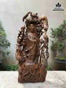 Tượng Phật Bà Quan Âm Gỗ Bách Xanh  Cao 90 Ngang 45 Sâu 20 (cm)