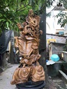 Tượng Đạt Ma Hàng Long Gỗ Bách Xanh  Cao 128 Ngang 63 Sâu 45 (cm)