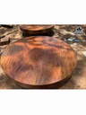 Mặt Bàn Tròn Nguyên Tấm Gỗ Cẩm Hồng Nam Phi  Đường Kính 200 Dày 18 (cm)