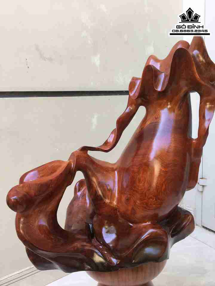 Bình Phay Gỗ Hương  Cao 67 Ngang 60 Sâu 45 ( cm)