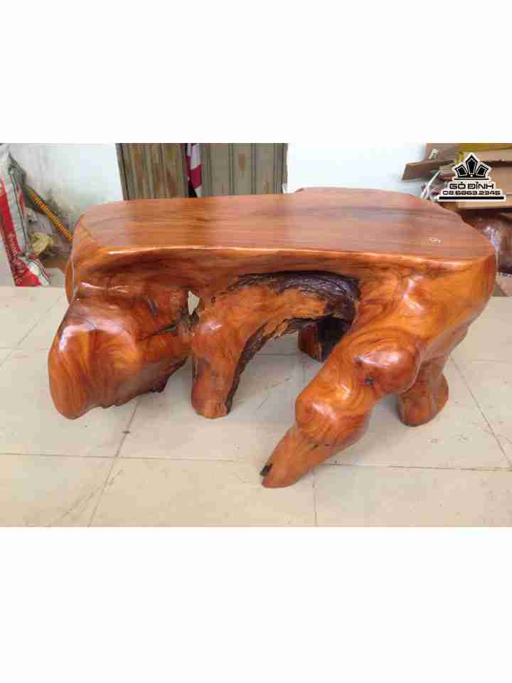 Đôn Gốc Cây Gỗ Gõ Đỏ ( Cate )  Cao 44 Ngang 86 Sâu 72 Mặt 75-42 (cm)